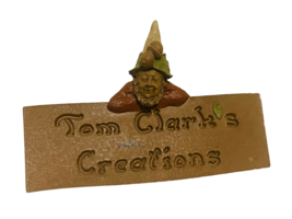 Tom Clark Gnome dwarf elf Figurine sculpture SIGNED Cairn Creations Sign display - £31.43 GBP