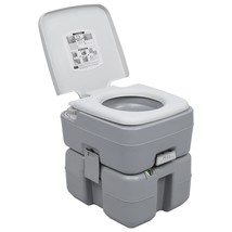 vidaXL Portable Camping Toilet Gray 5.3+2.6 gal - $322.86