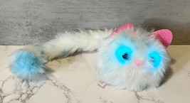 Pomsies Pinky Light Up Eyes White And Blue Cat Purrs Talks Wearable Toy - £6.25 GBP