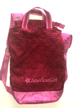 American Girl Doll Backpack Carrier Corduroy Red EUC - £19.64 GBP