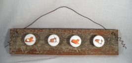 Rustic Cat Wall Hook Rack Hanging Wood Key Leash Bag Holder Farmhouse De... - $17.77