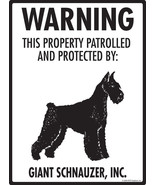 Warning! Giant Schnauzer - Property Protected Aluminum Dog Sign - 9" x 12" - £15.09 GBP
