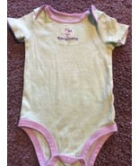 First Moments Girls Teal Purple Funny Bunny Short Sleeve One Piece 6 Months - $3.99 CAD