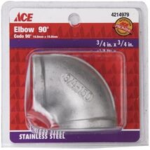 Smith-Cooper International Female Elbow 90 3/4&quot; Ss, Smith-Cooper Interna... - $29.28 CAD