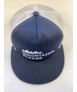 Mountains Please Trucker Hat Cap Outdoors Flatbill Snapback Yupoong Clas... - £11.66 GBP