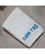 ADULT Embroidery Washcloth Towel Cum Rag Aqua Thread - £7.07 GBP