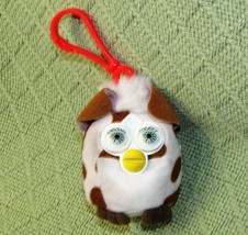 VINTAGE FURBY McDONALDS BACKPACK CLIP ON MINI PLUSH 3.5&quot; STUFFED WHITE T... - £7.07 GBP