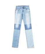 American Eagle Patchwork Skinny Jeans Womens Size 00 Low Rise Blue - £11.66 GBP