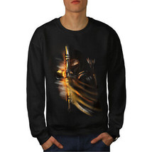 Wellcoda Warrior Ninja Fantasy Mens Sweatshirt, Dark Casual Pullover Jumper - £24.19 GBP+
