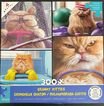 Ceaco Cranky Kitties Jigsaw Puzzle, 300 Oversized Pieces. 24&quot;x18&quot; Complete - $8.00