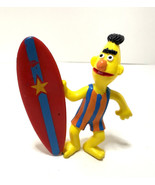 Vintage Sesame Street Bert With Surfboard PVC Figure Toy 2.75 &quot; Applause - $9.26