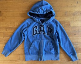 Gap Kids Youth Size Small 6-7 Blue Fleece Hoodie Sweatshirt - $15.82