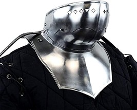 Armor Full Gorget with Bevor - Front Plate and Backplate - 18 Gauge Silver - £93.37 GBP