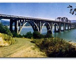 Alsea River Bridge Highway 101 Waldsport Oregon OR UNP Chrome Postcard K16 - $3.51