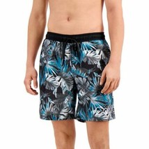 Calvin Klein Men&#39;s Hawaiian Quick-Dry Uv 50+ Tropical-Print 7&quot; Swim Trun... - £21.47 GBP