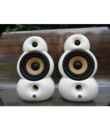 A Matched Pair Of Scandyna Smallpod Hi-Fi Stereo Speakers In White - $401.48 CAD
