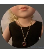 Purple Rhinestone Pendant Doll Necklace • 18 Inch Fashion Doll Jewelry - £5.39 GBP