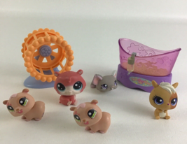 Littlest Pet Shop Bobblehead Figures Mouse Gerbil Hamster Wheel Lot Hasbro 14 - £31.28 GBP