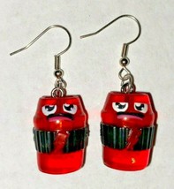 Cartoon Grumpy Battery Charm Earrings Vending Charm Costume Jewelry C6 - $9.99