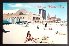 Bikinis on Atlantic City Beach Convention Hall New Jersey NJ Postcard c1970s - £6.25 GBP