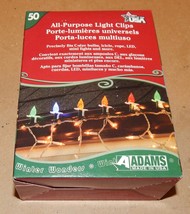 Light Clips 50 each All Purpose Plastic Adams USA Fits All Strings LED 148Q - £2.74 GBP