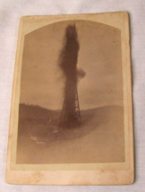 C1900 Antique Gushing Oil Well Cabinet Card Photo - £21.42 GBP