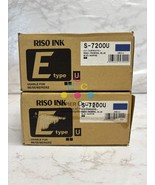 2 New Genuine Riso EZ 220,221,390,391,590,591 Blue Ink S-7200U (4 Cartons) - $108.90