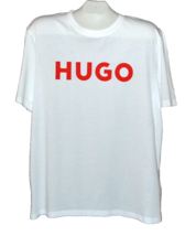 Hugo Boss Men’s White Red Logo Cotton T-Shirt Size XL - $55.80