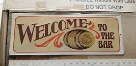 VINTAGE Welcome To The Bar  Advertising Old Ripy Sour Mash Whiskey  meta... - $120.27
