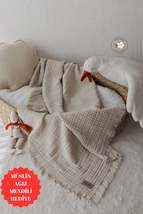 Beige Muslin 4-Ply Muslin Baby &amp; Kids Muslin Blanket 100% Cotton 110x110cm - £27.59 GBP