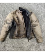 Vintage Distressed Motorcycle Jacket Heavy Full Grain Cowhide Leather XX... - $99.00