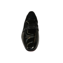 Men's GENIO Patent Leather Red Sole Shoes Formal 120371275 Black Stones image 2