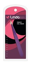 Linda Professional Stainless Steel Fashion Tweezer Pointed Tips - £4.13 GBP