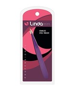 Linda Professional Stainless Steel Fashion Tweezer Pointed Tips - £4.07 GBP