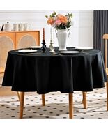 Aironment Round Tablecloth Water Stain Resistant 70 Inch Black - €12,50 EUR