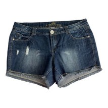 Almost Famous Womens Shorts Adult Size 16 Medium Wash Denim 4.5&quot; Inseam ... - $23.11