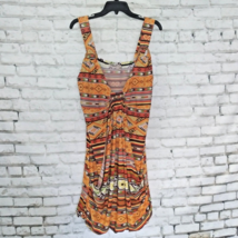 Gold Flava Dress Womens Plus 22 Orange Geometric Aztec Southwestern Stretch - £16.85 GBP