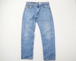 Vtg 90s Levis 505 Orange Tab Mens 36x32 Distressed Regular Straight Leg Jeans - £60.46 GBP