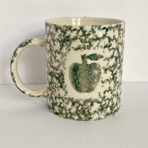 Gibson Green Apple Sponge Painted Farmhouse Countrycore Coffee Mug Cup F... - $9.95