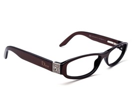 Dior Eyeglasses CD3102 N3D Brown Rectangular Frame Italy 51-16 130 Crystal Stars - £59.80 GBP