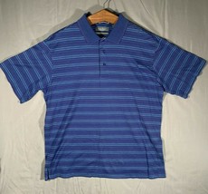 Daniel Cremieux Casual Polo Shirt Large Blue/White/Red Stripes Men&#39;s L C... - £10.14 GBP