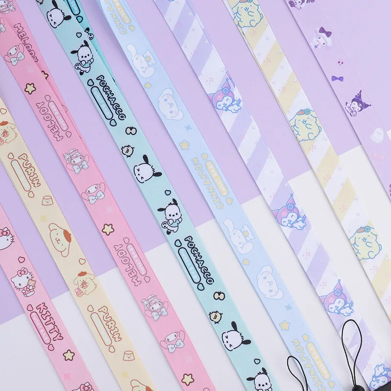 Sanrio Anime Hello Kitty Phone Case Strap Cute Cartoon Kuromi Melody Long USB - £8.40 GBP