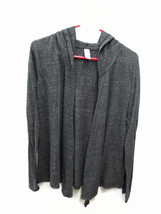 Coca-Cola on sleeve Charcoal Gray Soft Jersey cardigan with Hood  Women  XL - $29.45