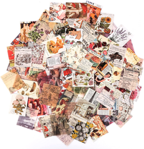 HOMICO 400Pcs Junk Journal Vintage DIY Material Paper Journaling Supplies Scrapb - £9.82 GBP