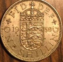 1959 Uk Gb Great Britain One Shilling Coin - £1.91 GBP