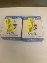 ONN HP 950XL Ink Cartridge Black   New Factory Sealed   ( 2 Pack ) - $8.00