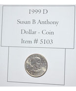 1999 D, Susan B Anthony Dollar, # 5103, vintage coins - $24.40
