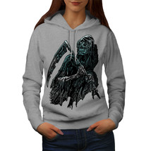 Wellcoda Reaper Killer Death Womens Hoodie, Scary Casual Hooded Sweatshirt - £29.26 GBP