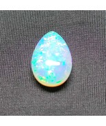 Opal Pear Shape Stone, Natural Ethiopian Opal Cabochon Welo Fire Opal Lo... - $75.00