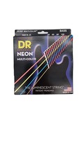 DR Strings Hi-Def Neon Multi-Color Colored Bass Strings: Medium 45-105 - $34.85